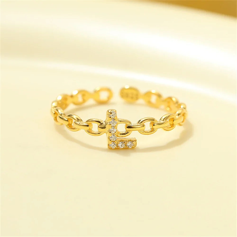 Skanto | Delikat Diamant Bokstav Initial Ring