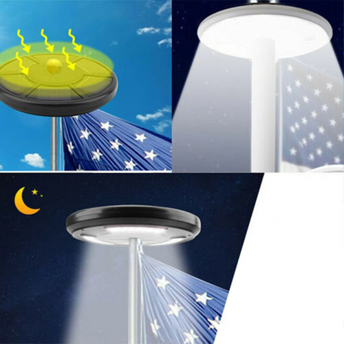 Skanto | Elite Solcelledrevet LED-Flaggstang & Utendørslys