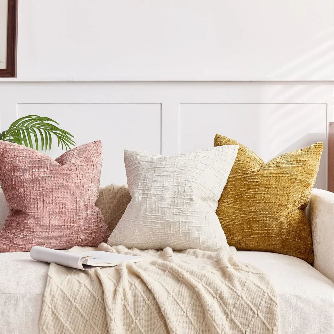 Chenille Sofa putevar – Myk ensfarget design | Elegant dekorasjon for stue & soverom | Skanto