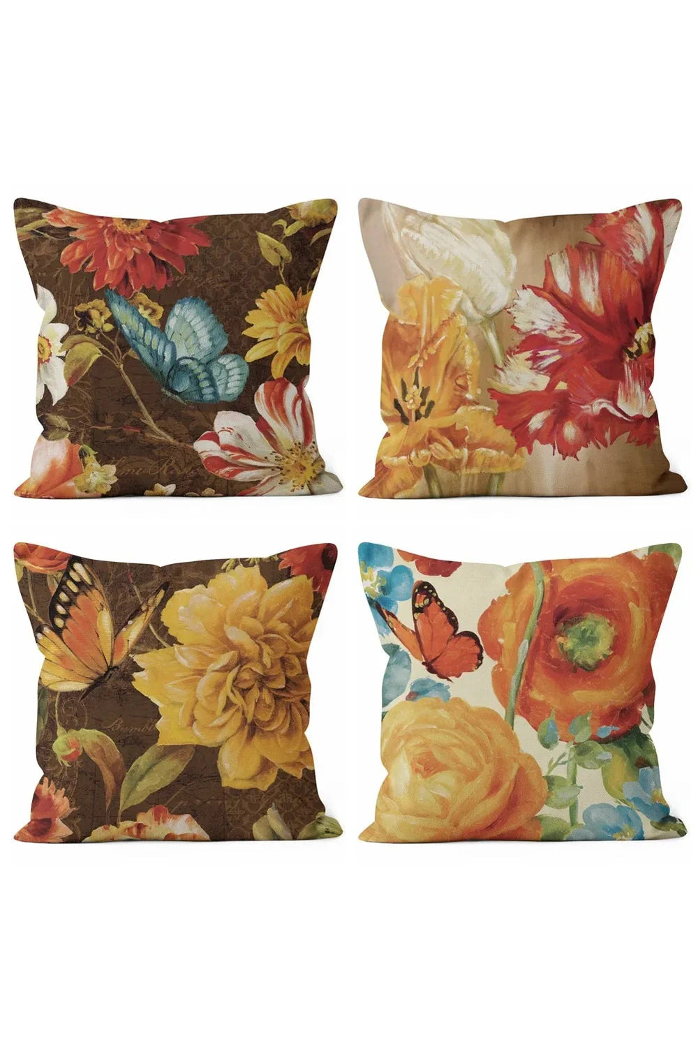 Rosa Blomst Dekor Putetrekk