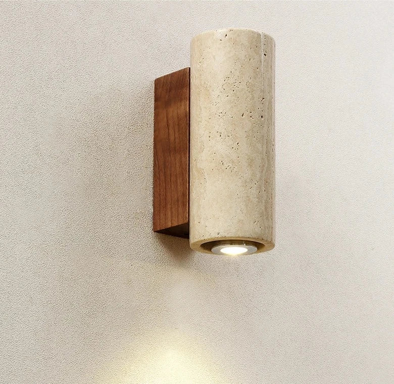 Skanto | Moderne Naturlig LED Vegglampe laget av Travertin