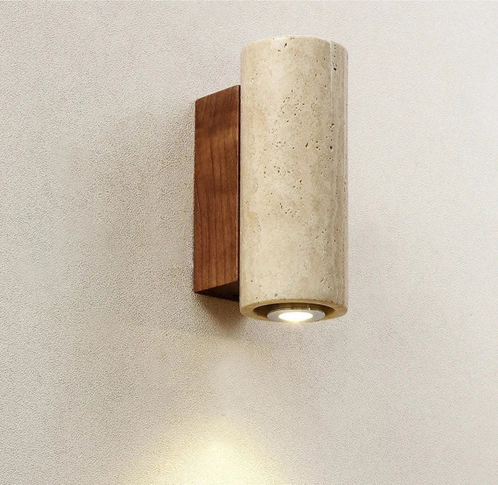 Skanto | Moderne Naturlig LED Vegglampe laget av Travertin