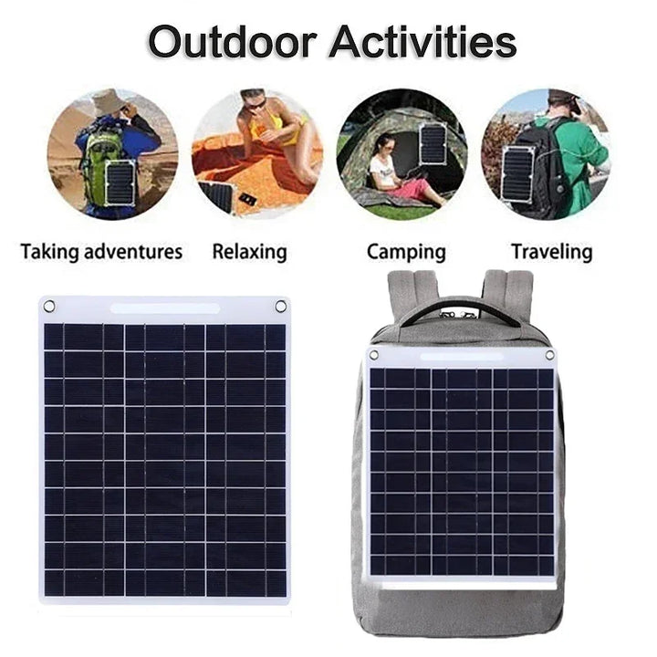Skanto | Bærbart Solcellepanel SOLVION Lading 100W | 5V | Dual USB | Vanntett | Utendørs & Camping