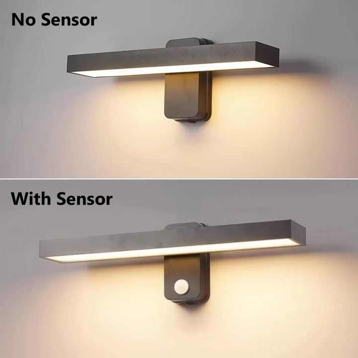 Skanto | Justerbar PIR Bevegelsessensor Utendørs Vegglampe - IP65 Vanntett, Ideell for Utvendig Inngang og Veranda