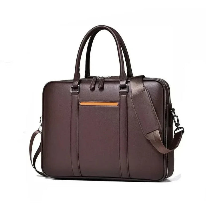 Skanto | Manhattan Læder Forretnings Laptop Dokumentmappe Crossbody Håndtaske