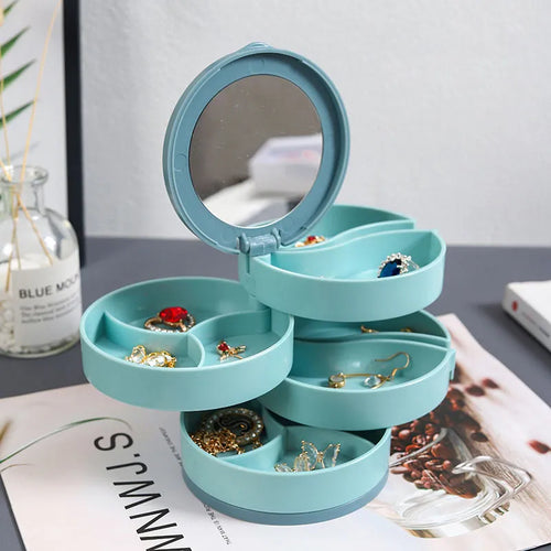 Multi-Layer Rotasjonell Smykkeorganisator Lagring | Skanto