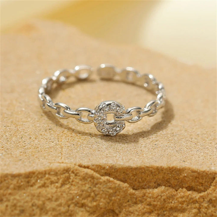 Skanto | Delikat Diamant Bokstav Initial Ring