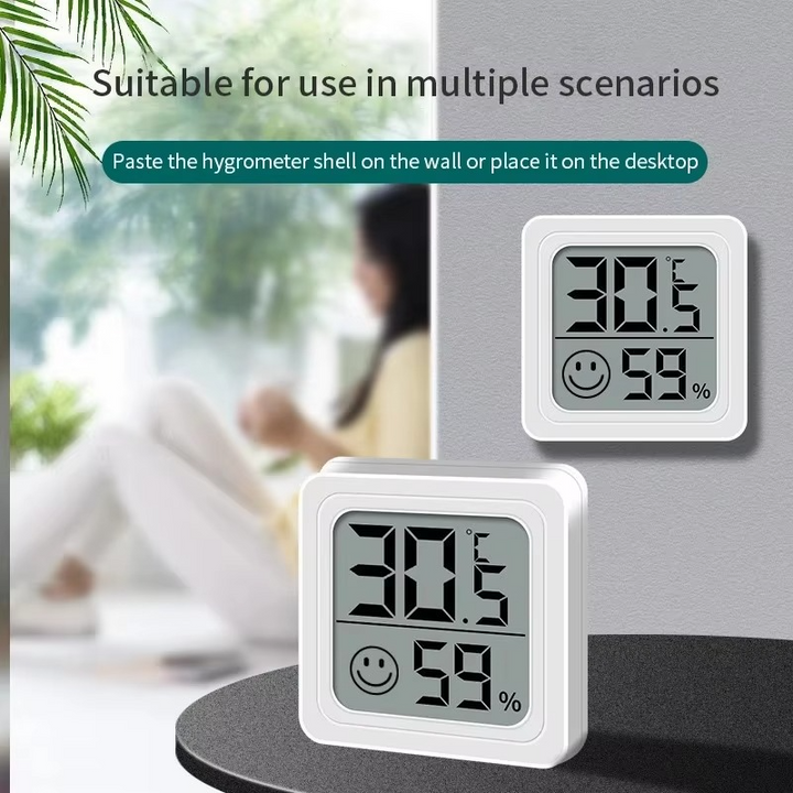 Skanto | Innendørs LCD Digital Termometer og Hygrometer med Temperatur- og Luftfuktighetsensor