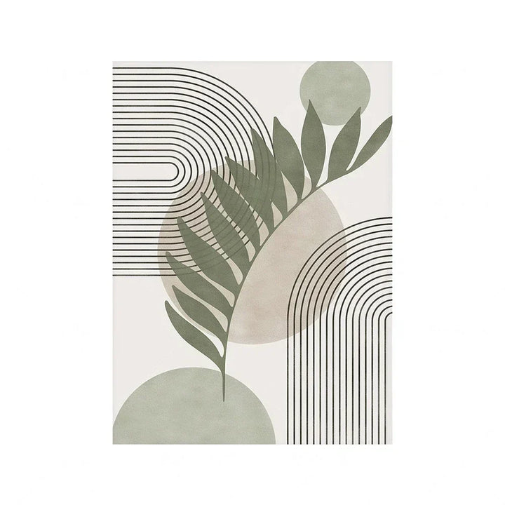 Sage Green Beige Minimalist Abstract Botanical Wall Art Fine Art Canvas Prints Pictures For Living Room Dining Room Nordic Home Deco | Skanto