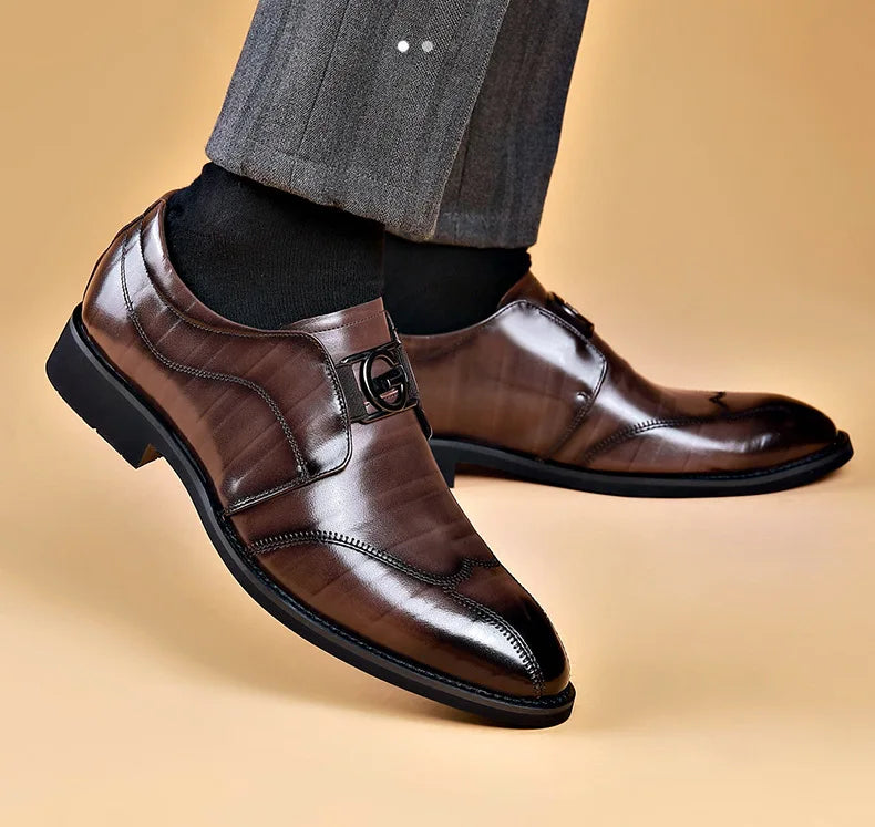 Skanto | Herresko i lær Stilige herresko Spisse Oxford bryllups lær herresko Gentlemans kontorsko