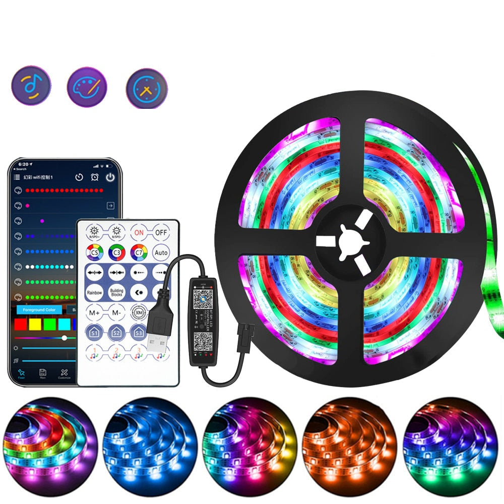 Skanto | 1M-20M RGB LED Lysstripe 5V LED