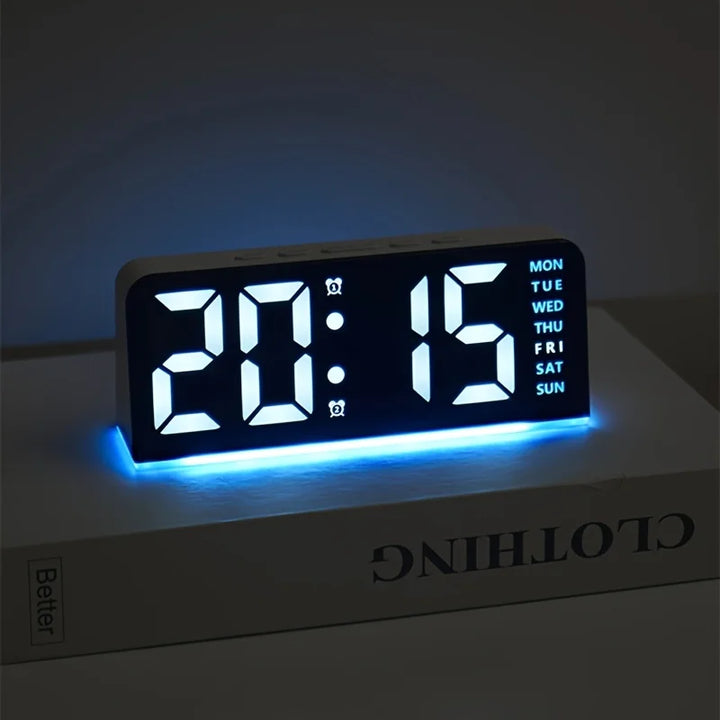 Moderne LED All Week Display Nattlampe Vekkerklokke | Skanto