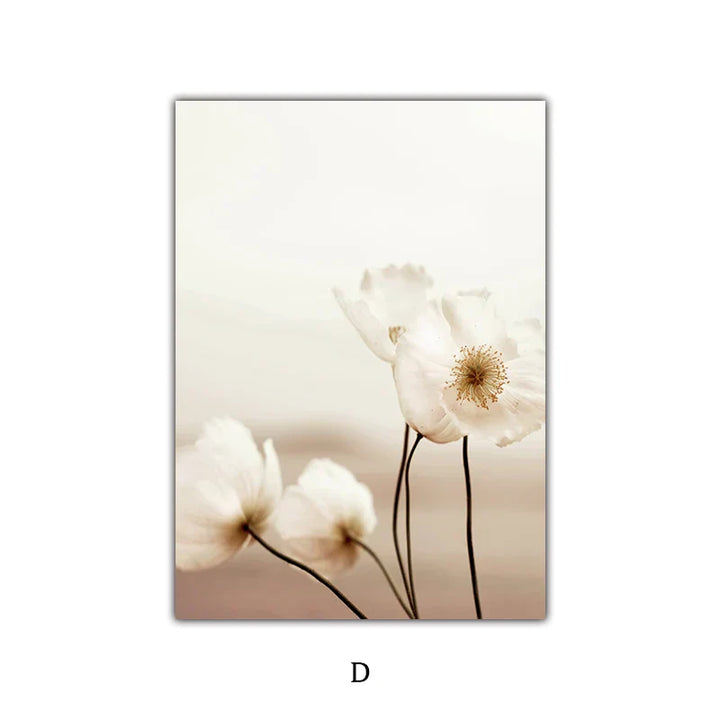 Simple Nature Floral Landscape Gallery Wall Art Fine Art Canvas Prints Minimalist Nordic Pictures for Living Room Scandinavian Home Decor | Skanto