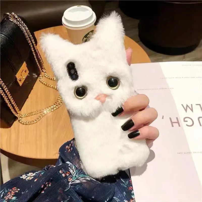 Skanto | Fluffy Cat Varm Pels Fluffy iPhone Deksel