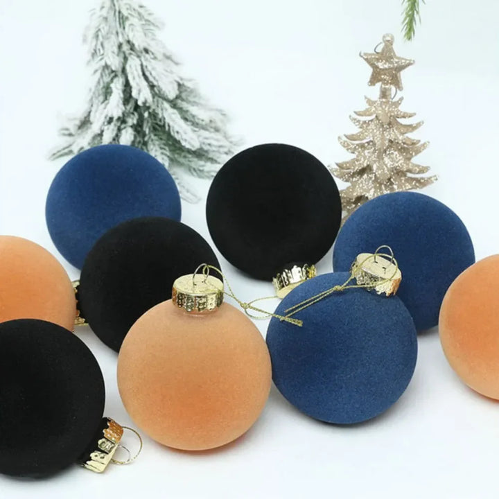 Velvet jul dekorasjoner baller sett - dekorative sfærer for tre & ferie dekor, elegant festlig aksent 16PCS 6cm (2,3 tommer)