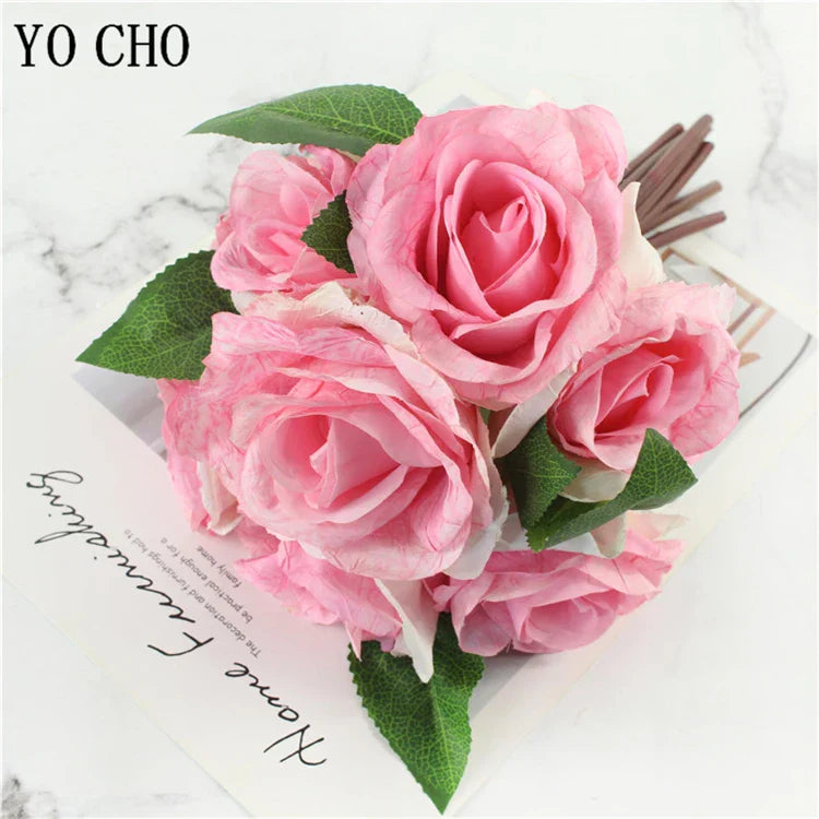 Skanto | Stor Peony Silke Blomsterbukett Sett
