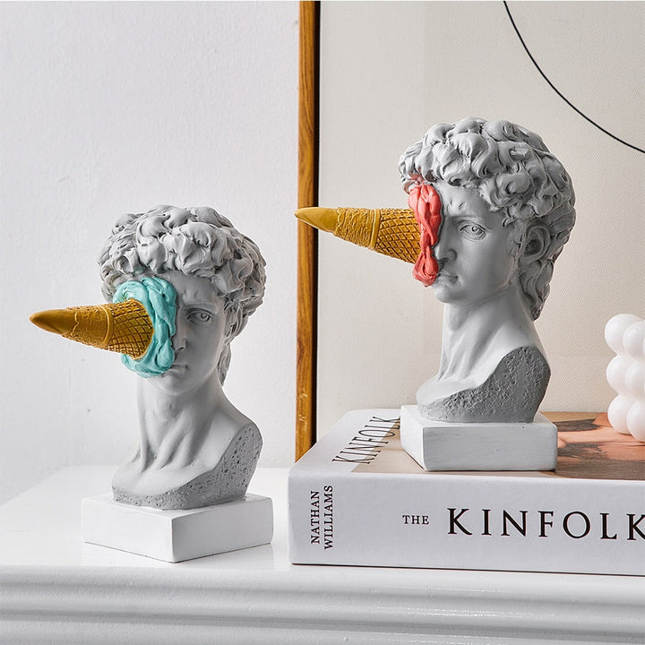 Skanto | David Figur med Iskrem Hjem Dekorasjon Skulptur