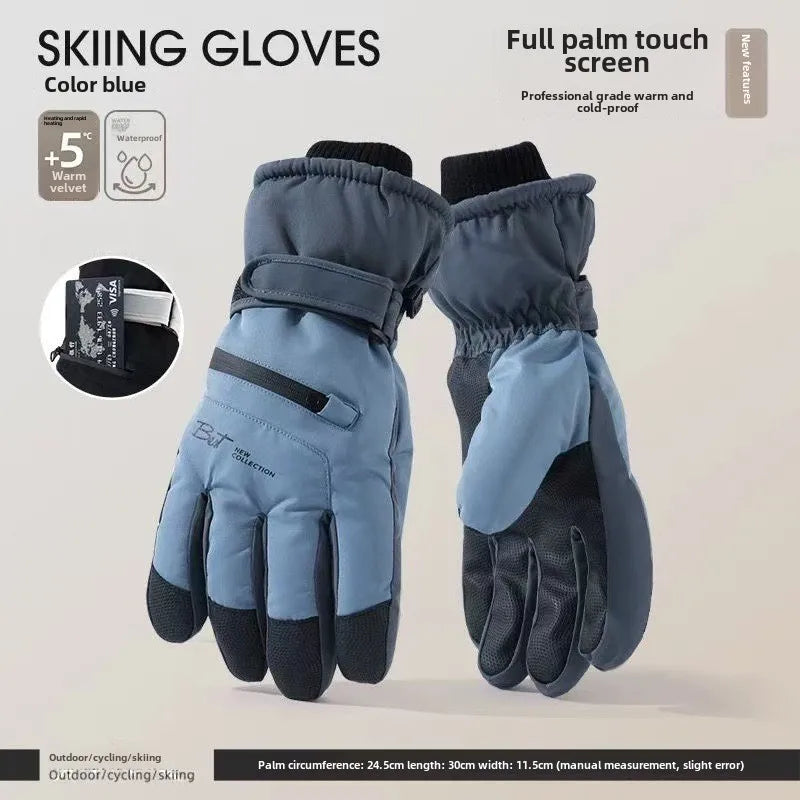 Skanto | GlacioShield Pro Hansker | Vanntette Vinterhansker | Berøringsskjerm & Antiskli | Varm Fleeceforing for Skiing, Sykling & Utendørs