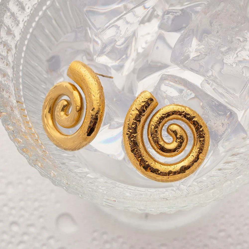 Skanto | 18k Polert Spiral Øredobber