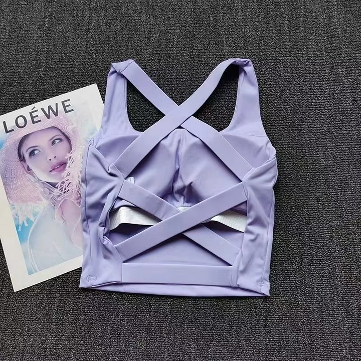 Skanto | Sømløs Sports-BH for kvinner Push Up Yoga og Løp Top