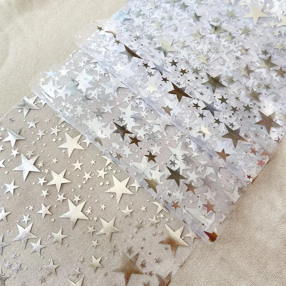 Skanto | Funklende Bordløper "StellaLuxe" | Gull, Roségull eller Sølv | Metallisk Glitrende Nettløper med Stjernesymbolmønster | For Fester & Middagsdekorasjon