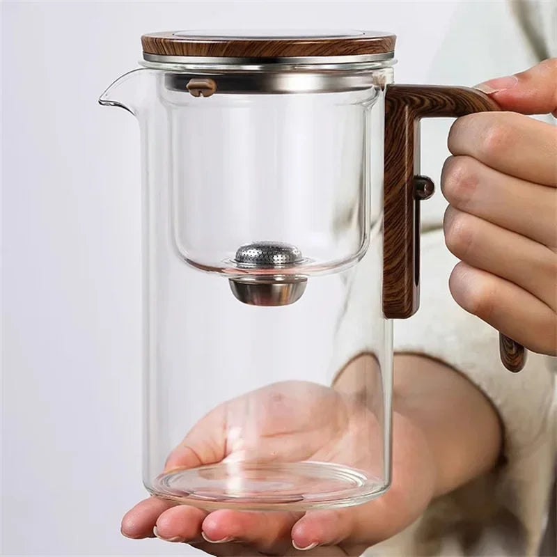Auréa Glass Teapot – Luksus Infuser med Trehåndtak | Skanto