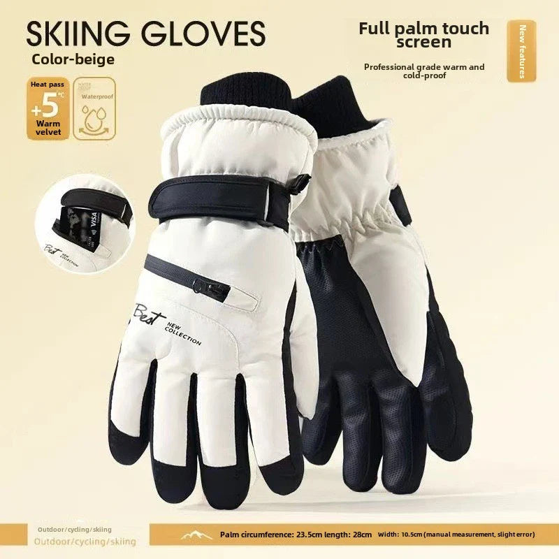 Skanto | GlacioShield Pro Hansker | Vanntette Vinterhansker | Berøringsskjerm & Sklisikker | Varm Fleece Fôr for Ski, Sykling & Utendørs