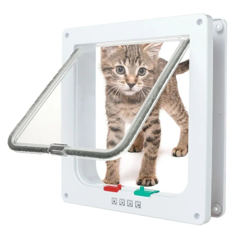 4 Way Pet Door for Cats and Dogs Skanto