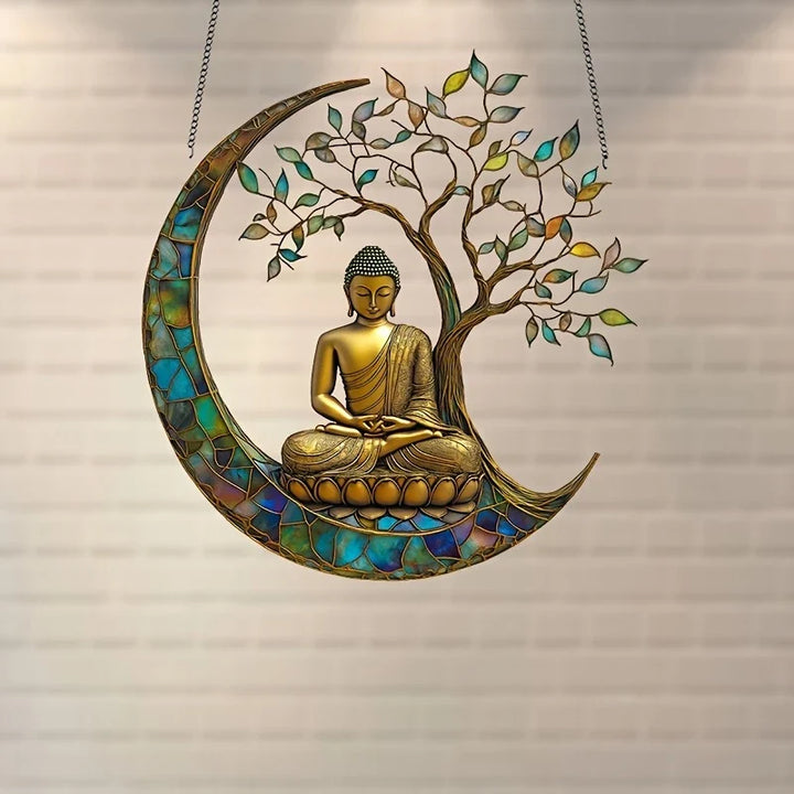 Skanto | Akryl Solfanger ZenLight | 2D Buddha Dekor | Vindu & Hjem Tilbehør | Spirituell Romdesign