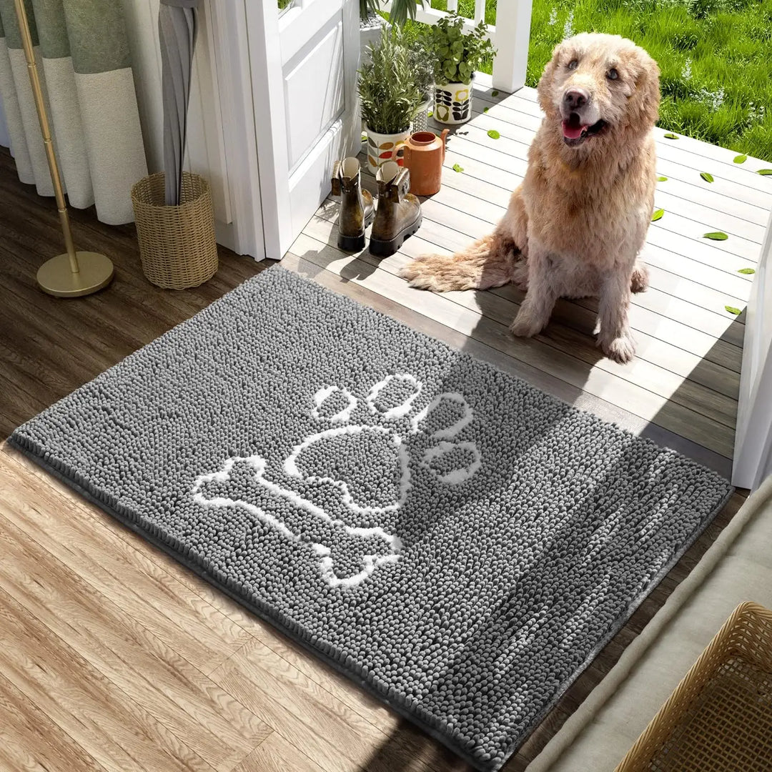 Skanto | Hund Dørmatte – Super Absorberende, Rutsjebeskyttende Matte