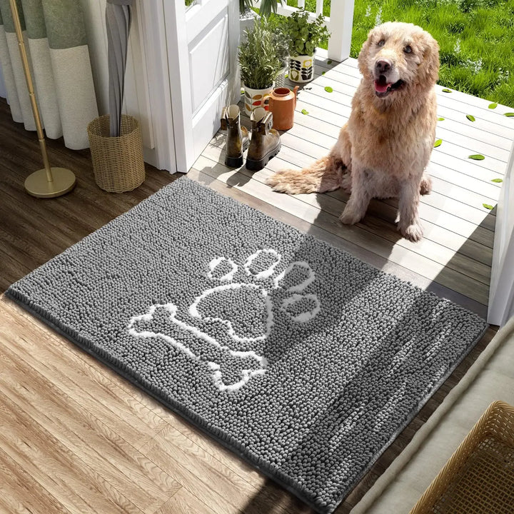 Skanto | Hund Dørmatte – Super Absorberende, Rutsjebeskyttende Matte
