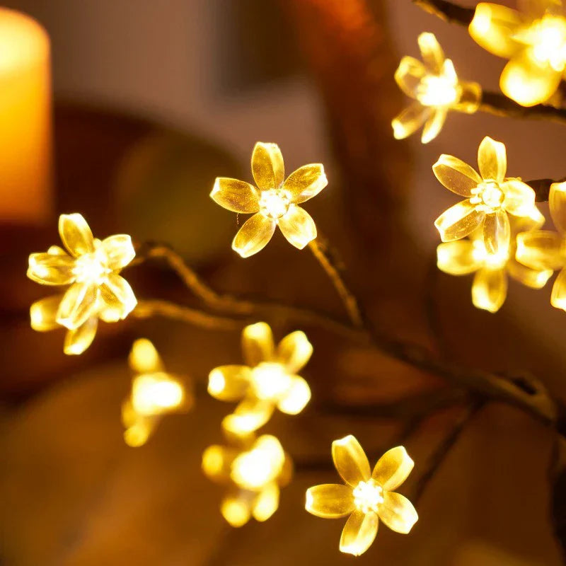 LED Blossom Tree Lampe – Kirsebærblomst Design for Stue og Soverom Dekorasjon | Skanto