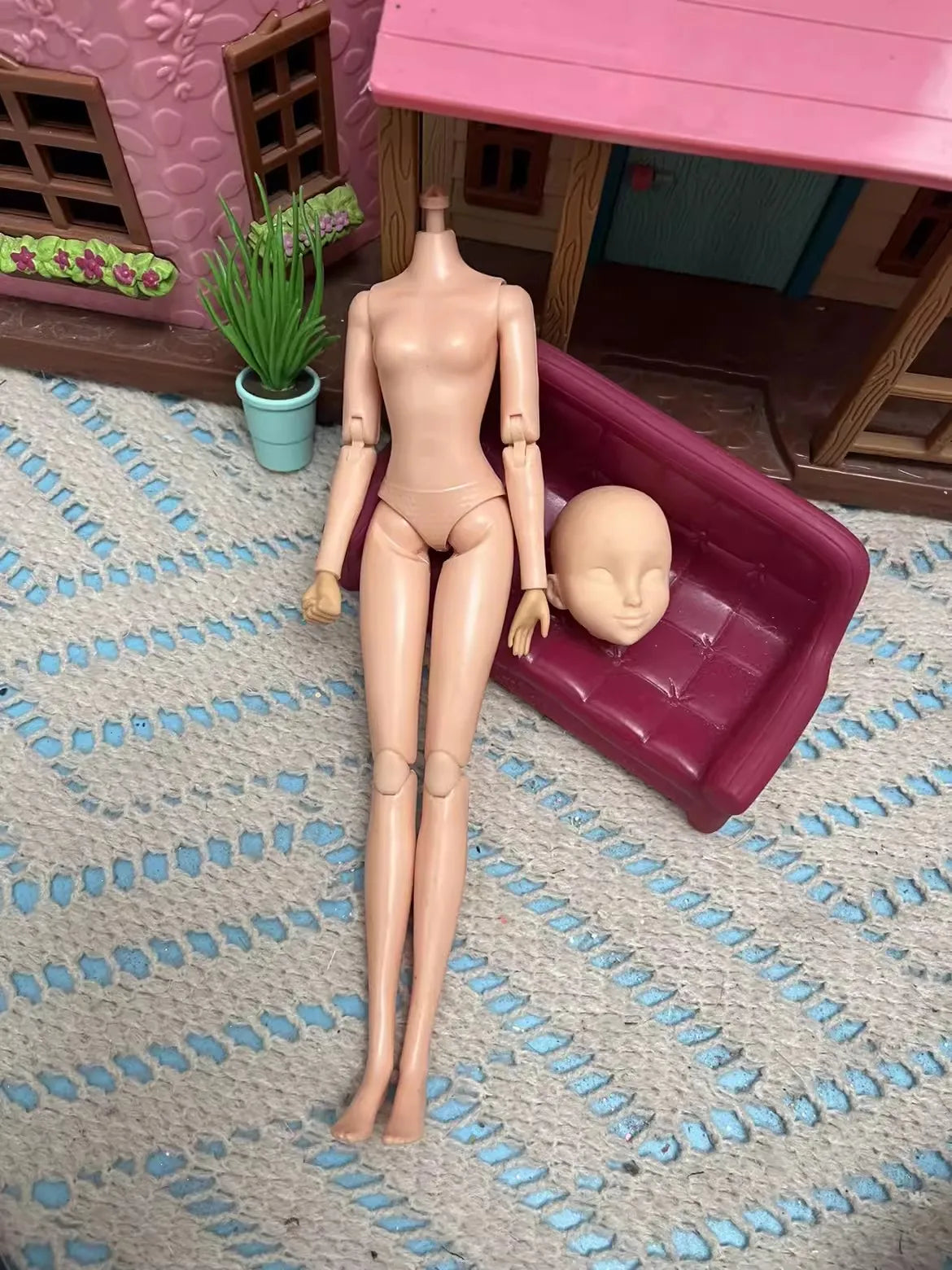 Norvo | Multi Joint Body Marihøner jentedukke Enkel kropp Baby Tilbehør wozui