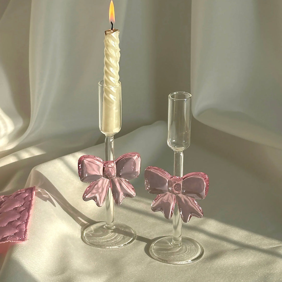 Glass Bow Candleholder | Skanto