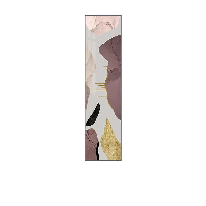 Colorful Nordic Abstract Tall Format Wall Art Fine Art Canvas Prints for Entryway Living Room Hallway Creative Modern Interior Design | Skanto