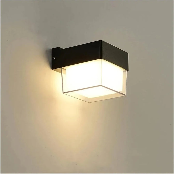 Skanto | AuroBeam LED utendørs vegglampe | Vanntett IP65 | Moderne design for balkong, hage og inngang | 9W / 18W