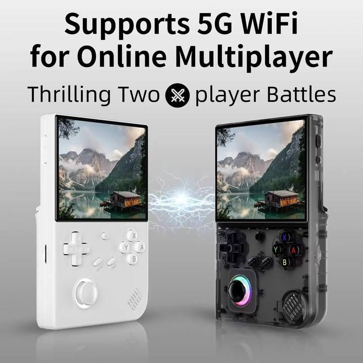 Skanto | 64-Bit Retro Håndholdt Spillkonsoll med 4-Tommers IPS-Skjerm, WiFi og Bluetooth