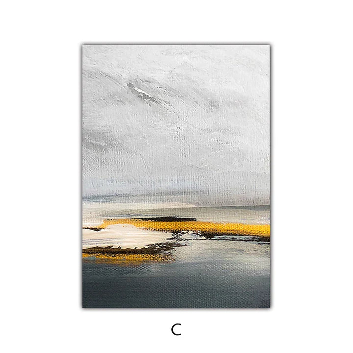 Sunset Lake Landscape Abstract Wall Art Fine Art Canvas Prints Pictures For Modern Apartment Living Room Home Office Art Decor | Skanto