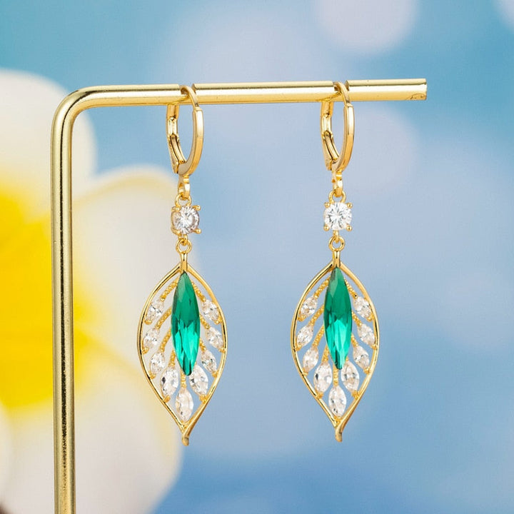 Skanto | Leaf Shiny Zircon Øredobb