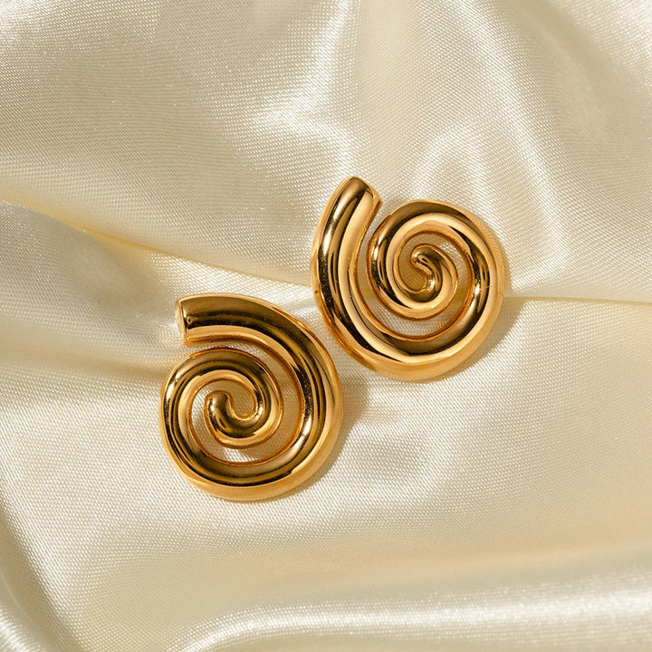 Skanto | 18k Polert Spiral Øredobber