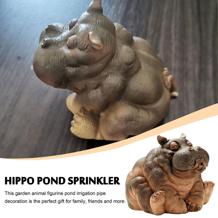 Skanto | Lekfull Flodhest Hage Sprinkler Statue