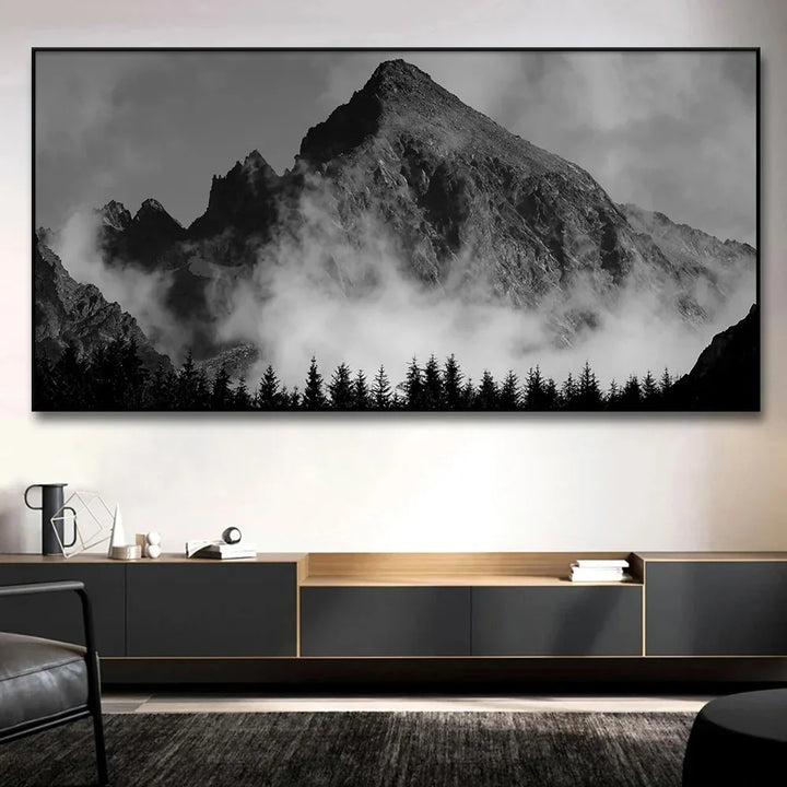 Northern Landscapes Skog Fjell Villmark Wall Art Fine Art Canvas Prints Black White Posters For Living Room Modern Home Office Decor | Skanto