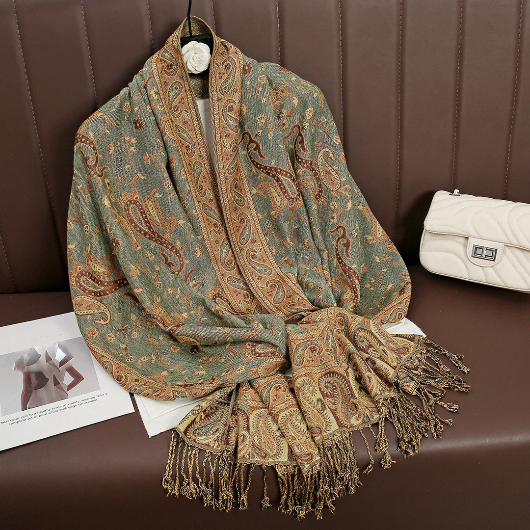 Skanto | Élégancea | Dame skjerf | Cashmere følelse | 70 × 190 cm | Luksus trykk & varm
