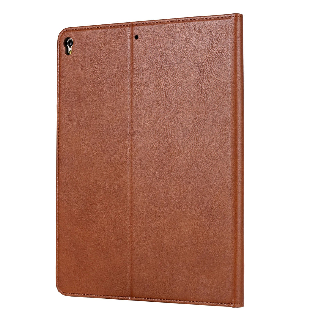 Skanto | Lær Flip Case for iPad 9.7 (2017-2018), 10.2 (7. / 8. generasjon), Air 2/3/4, Pro 9.7/10.5/11 - Vanntett, Støtsikker, Forretnings Tablet Case