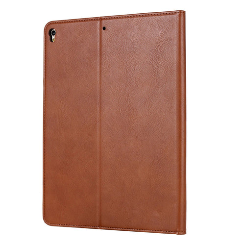 Skanto | Lær Flip Case for iPad 9.7 (2017-2018), 10.2 (7. / 8. generasjon), Air 2/3/4, Pro 9.7/10.5/11 - Vanntett, Støtsikker, Forretnings Tablet Case