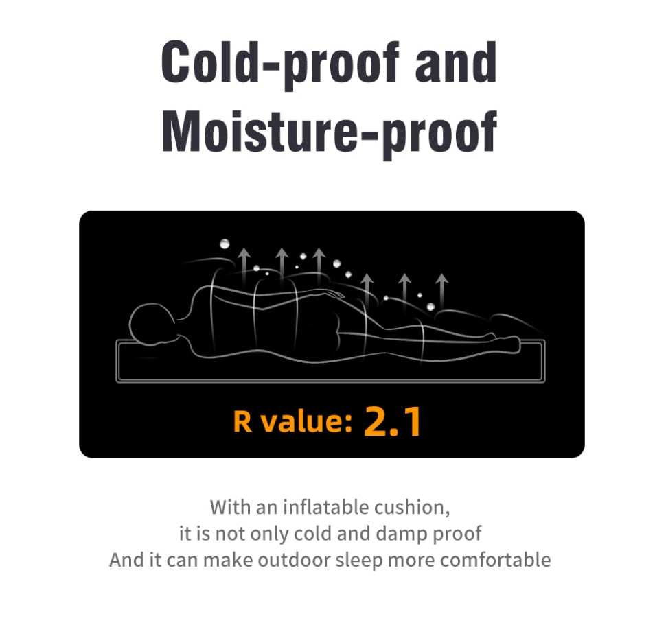 Norvo | Bærbar Oppblåsbar Innebygd Pute Nature Nest Camping seng
