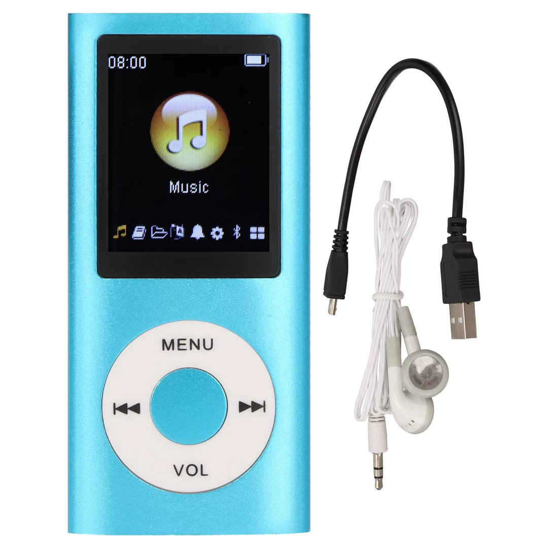 Kompakt MP3-spiller med 1,8-Zoll-LCD-skjerm.