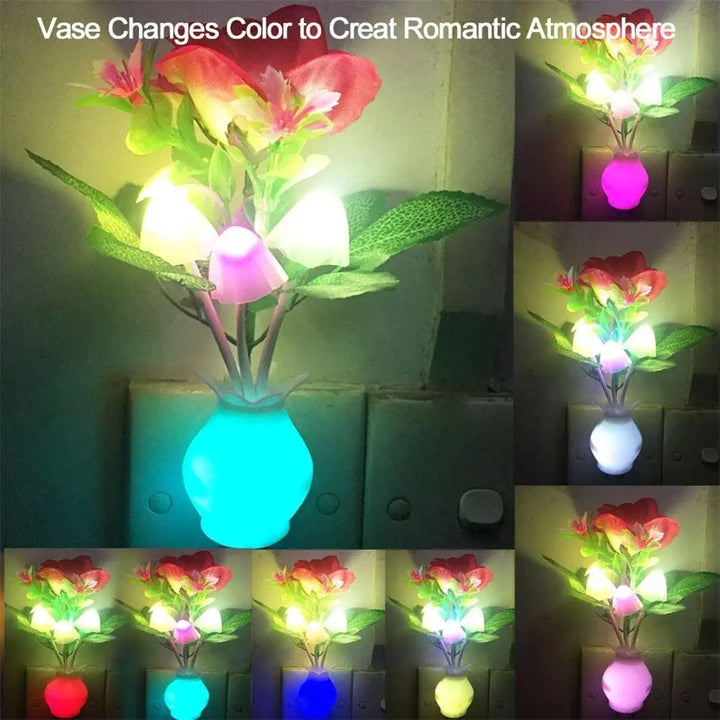 Mini Flower Vase Smart Light Sensor Night Lamp | Skanto