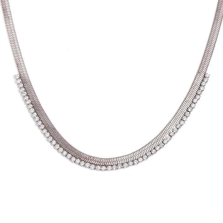 Skanto | Herringbone Diamond Dazzle Necklace