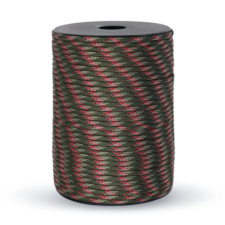 Skanto | 550 Militærstandard Paracord Seil: 100m 4mm Utendørs overlevelsesutstyr for fallskjerm, telt, lanyard, belte - 9-kjerne snor for camping & nødsituasjoner